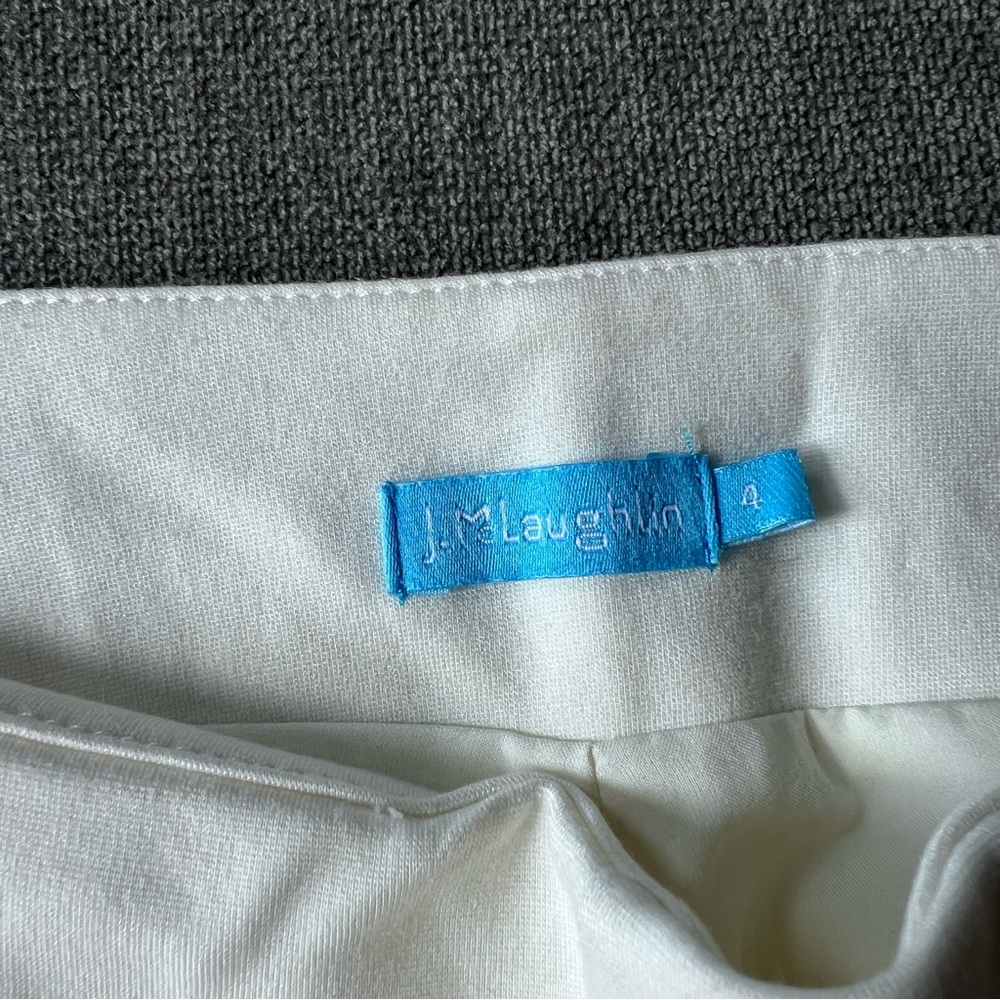 J. McLaughlin Carter Pants Wide Leg Cropped Cream 4 - Picture 3 of 6